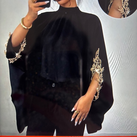 CAPE-LIKE BLOUSE - Picture 3 of 3